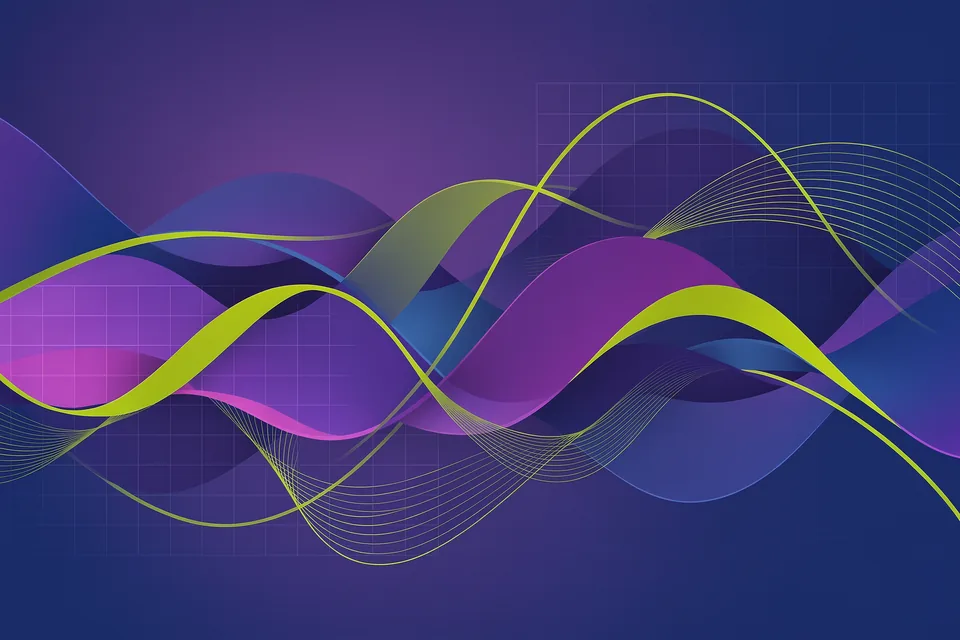 Abstract math illustration with curves and coordinate forms